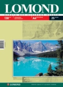 Фотобумага A4 глянцевая односторонняя 130г/м2 25л (Lomond)