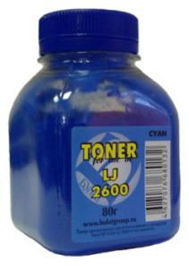 Тонер HP 2600 (80 г, банка) cyan Булат