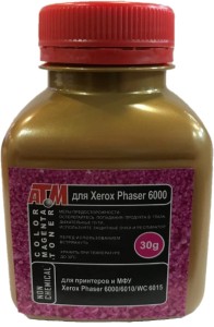 Тонер Xerox Phaser 6000 (30 г, банка) magenta Gold ATM