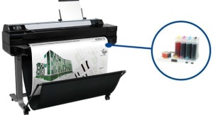 Установка СНПЧ на плоттер