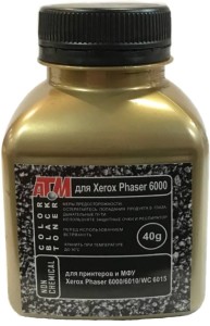 Тонер Xerox Phaser 6000 (40 г, банка) black Gold ATM