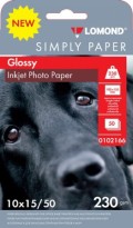 Фотобумага 10х15 глянцевая односторонняя 230г/м2 50л (Lomond) эконом